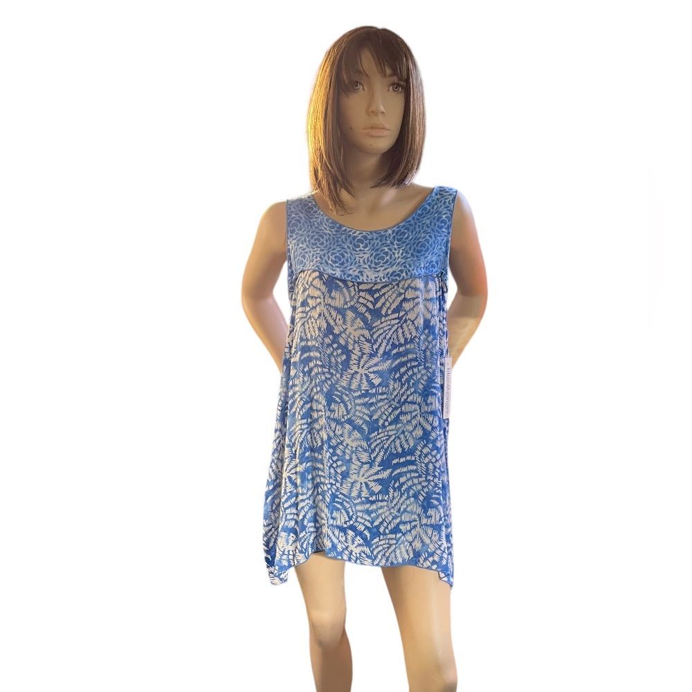 Blue Ginger Marina Lightweight Flowy Sleeveless Asymmetrical Top Tunic Size Med - Picture 7 of 11